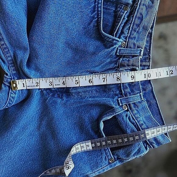 Vtg youth high-waisted tapered blue jeans - Picture 10 of 11